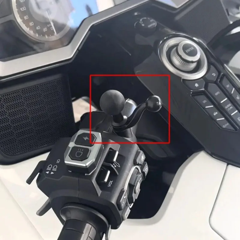 Panical 25mm Ball Head Expand Bar Action Camera Mount Phone Cup Holder Stand For Honda Gold Wing GL1800 F6B Dct Model 2018-2023 panical left handle mobile gps phone holder navigation holder water cup holder for honda gold wing gl1800 f6b 2018 2023