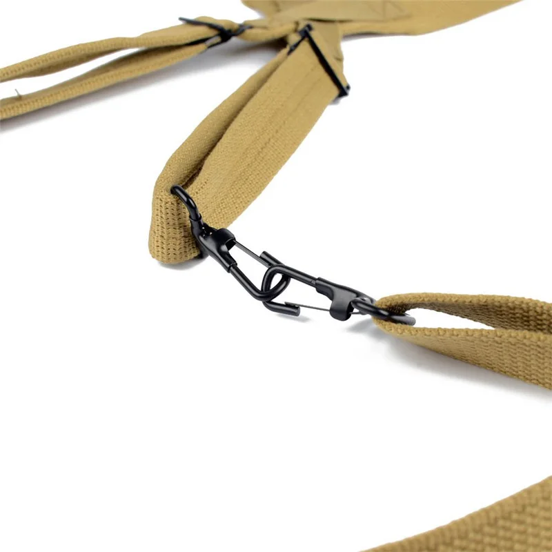 Correas de hombro militares de la Segunda Guerra Mundial para hombre, cinturón de pecho táctico ajustable, lona duradera, cinturones de combate de caza del ejército al aire libre