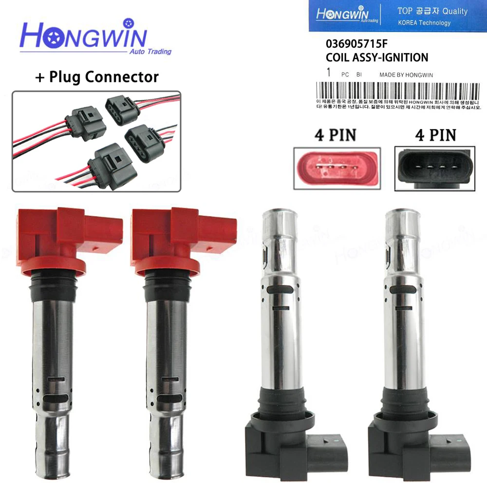 036905715F 036905715 Ignition Coil Plug Connector For Tiguan Golf Cc Eos  Passat Audi A1 A3 Octavia 1.6 1.4 036905715A 036905715C - AliExpress