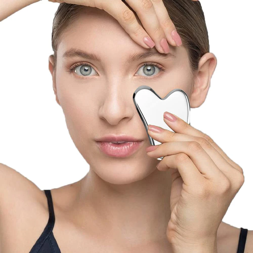 Gua Sha Gesichtsmassage Edelstahl Gua Sha Massage Werkzeug Anti-Aging Straffende Gesicht Kühlung Auge SPA Körper Massage Werkzeug – Detail 4