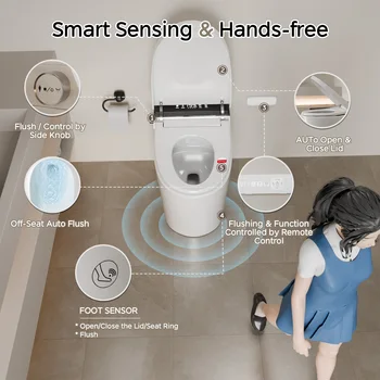 Smart Bidet Toilet with Auto Open & Heated Seat 2