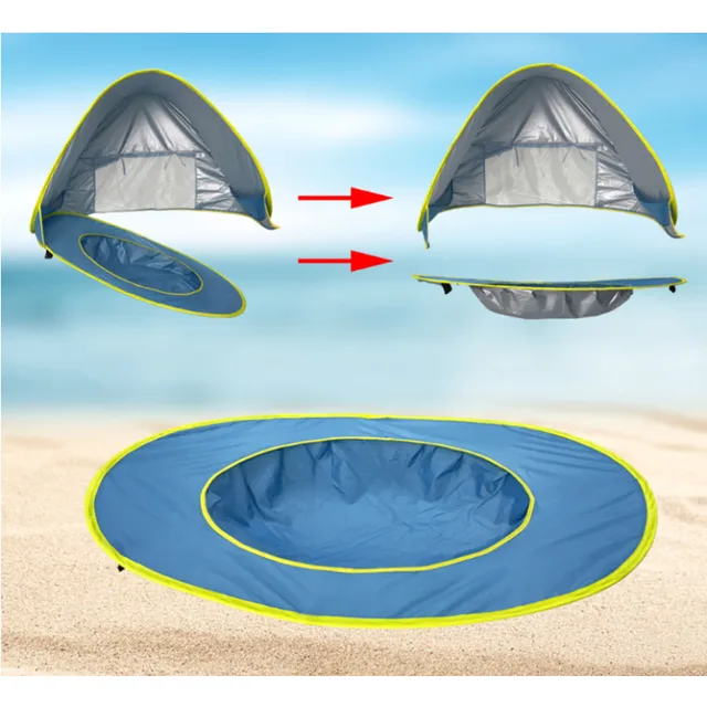 Hordozható Baby Beach Sátor Árnyék Medence Uv Protection Sun Menedék Csecsemő Kültéri Játék Nyári Gyermek Úszás Prop Ház - Image 2
