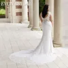 EVON BRIDAL Plus Size Wedding Dress for Big Women V-Neck Mermaid Applique Bridal Gown Button Cap Sleeves Vestido De Noiva 2