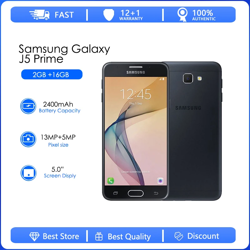 

Samsung Galaxy J5 Prime G570 Refurbished-Original Unlocked Galaxy On5 G570F G570Y Dual SIM 13MP GPS 5.0 Inches 4G Free shipping