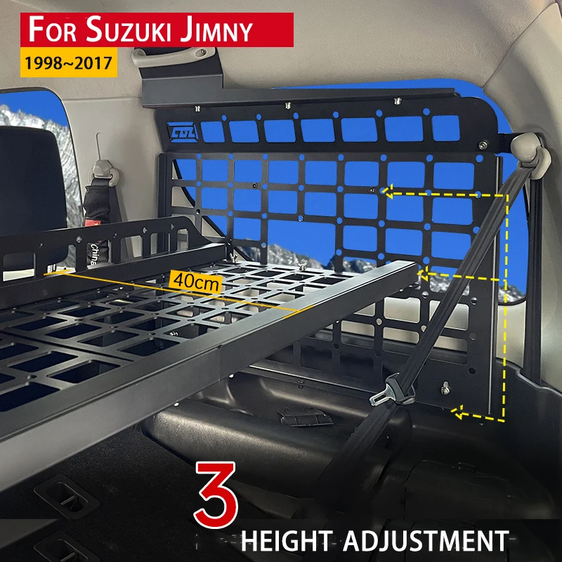 Rear Racks Accessories For Suzuki Jimny Trunk Storage Rack Side Window Rack  JB33 JB43 Jimny Roof Rack Trunk Horizontal Frame