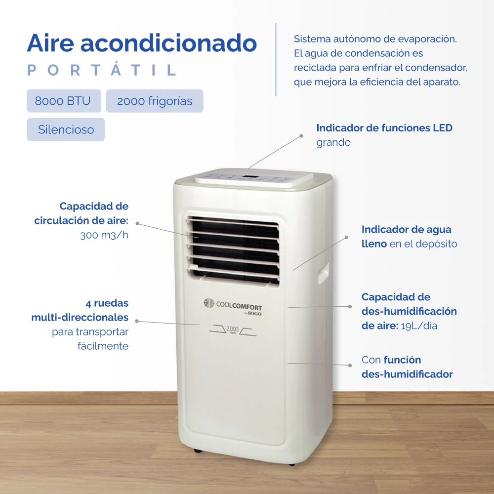 Low consumption silent portable air conditioning | Dehumidifier function |  Sliding window Kit included | Pinguino air conditioning 2000 or 3000  frigorias| | - AliExpress