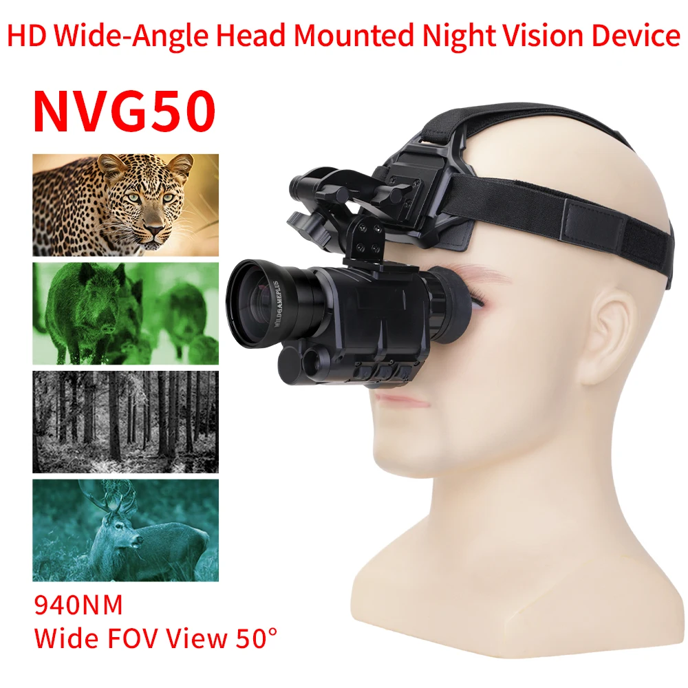 NVG50 NVG30 gen2 helmet night vision goggles wide view 50&deg; long range 940nm infrared digital night vision monocular telescope waterproof binoculars