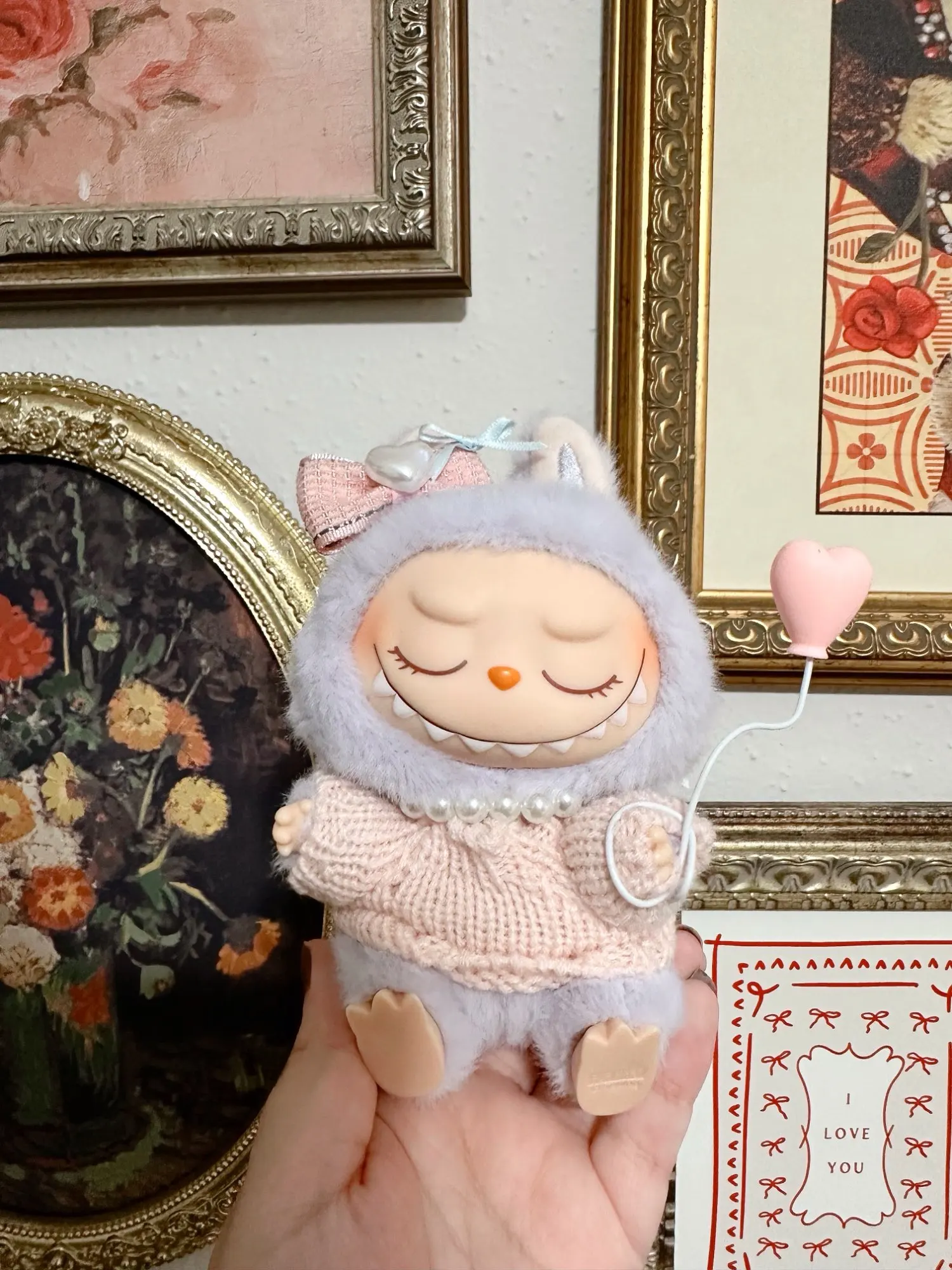 Labubu V1/V2 Doll Clothes: 15/17CM Macaron-Themed Outfit Set with Hair Accessories photo review