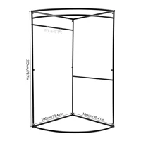 Fitting Room, Fitting Room with Curtain, Dressing Room for Clothing Store Iron Pipe, Fabric, and Painting Process For Boutiques 2