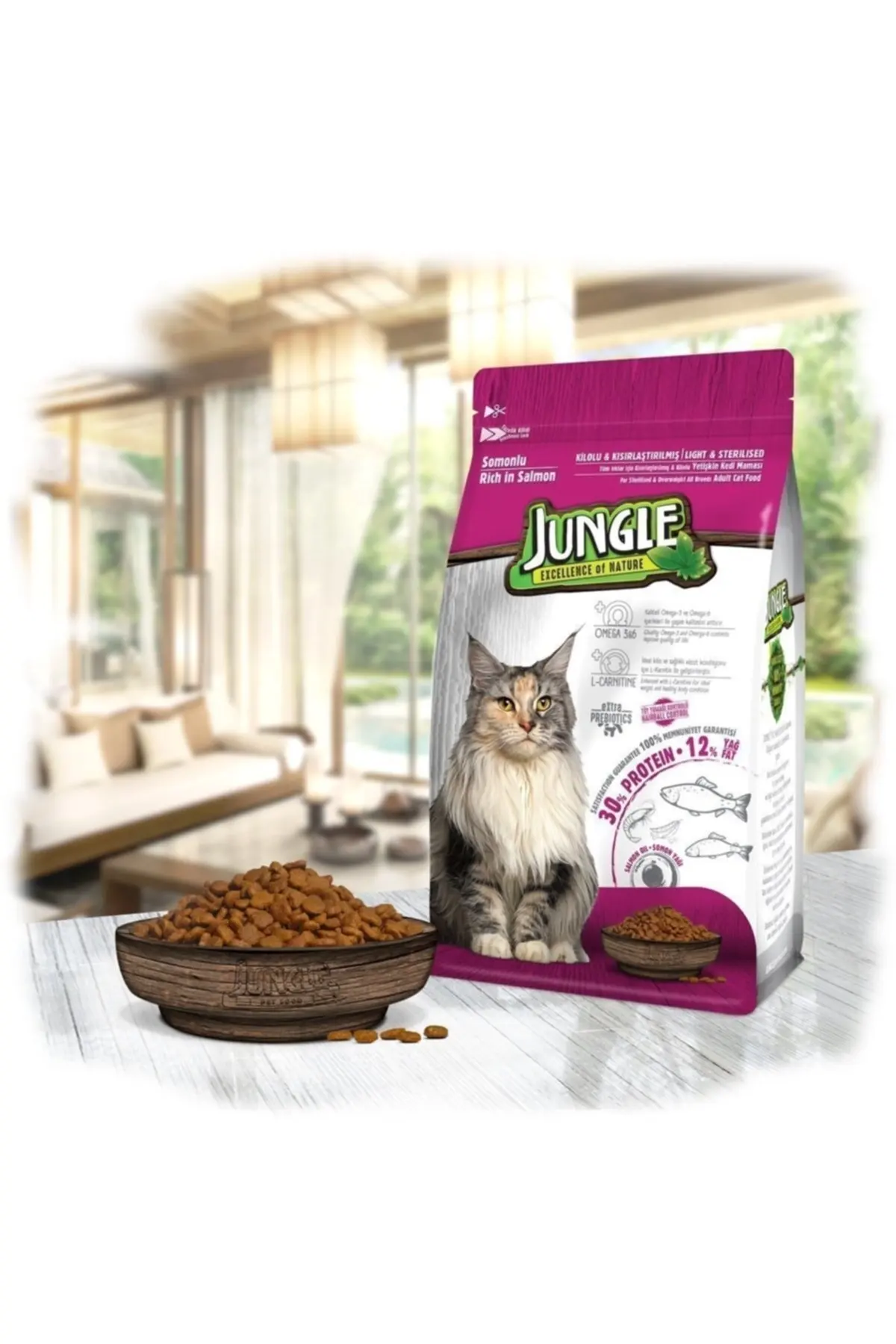 

Jungle Quality Natural Delicious Fresh Sterilized Cat Food with Salmon 500 gr