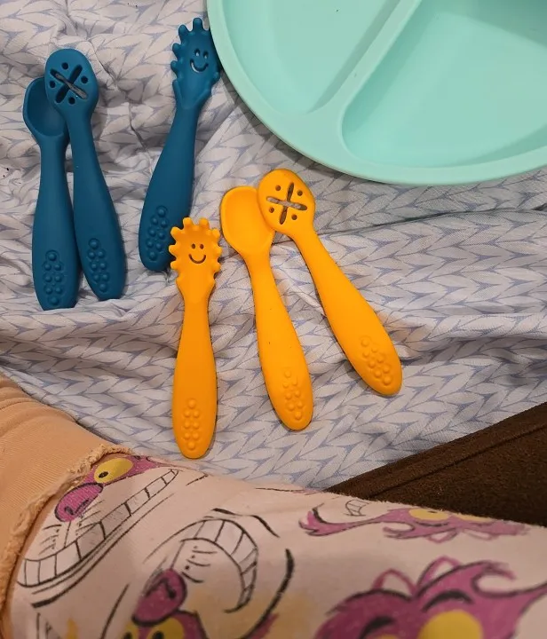 3PCS Cute Baby Learning Spoons Utensils Set Newborn Feeding Spoon Set Toddler Scoop Weaning Cutlery Children‘s Tablewar photo review