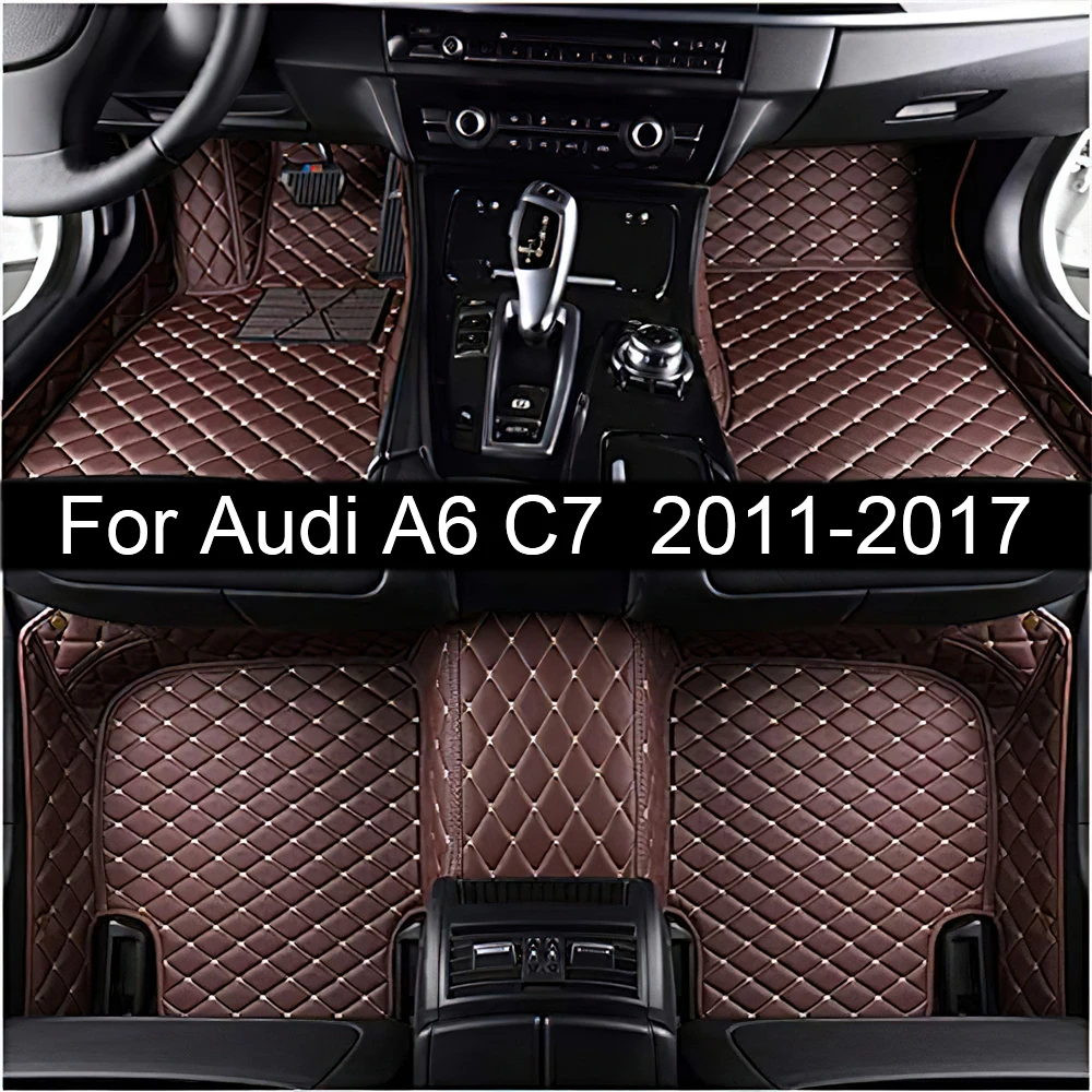 M MOTOS Rubberen automatten en kofferbakmat set voor Audi A6 C7 2011-2018 Verbeter je reiscomfort met 3D antislip automat - Vloermat voor alle weersomstandigheden, pro