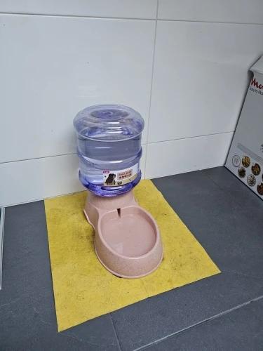 Dispensador automático de agua, alimentador de gran capacidad para mascotas, cuenco de comida para perros pequeños, cuenco para gatos, bebedero de alimentación para mascotas photo review