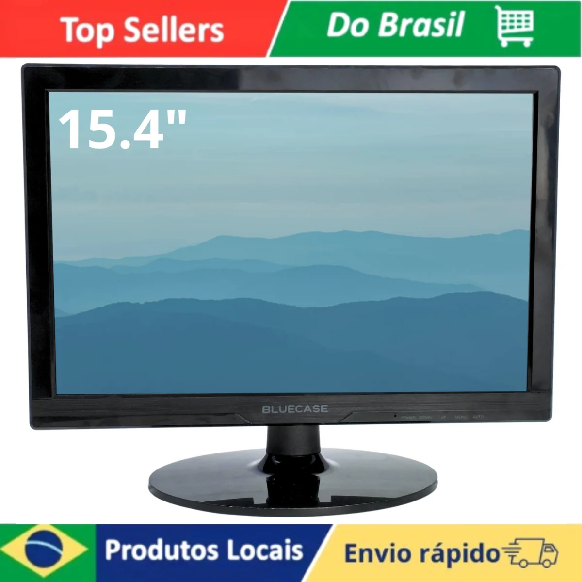 Monitor LED 15.4 Polegadas WXGA 1280x800 Para PDV Com HDMI E VGA Tela Antirreflexo Para Monitoramento De CFTV E PC