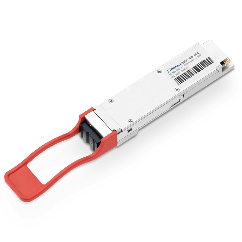 Fiberso QSFP28 100G Module ER4 40km with LC Connector SM Fiber Optical Transmitter for Ethernet Network 100g qsfp28 sr4 optical module mpo connector 850nm 100m sfp module