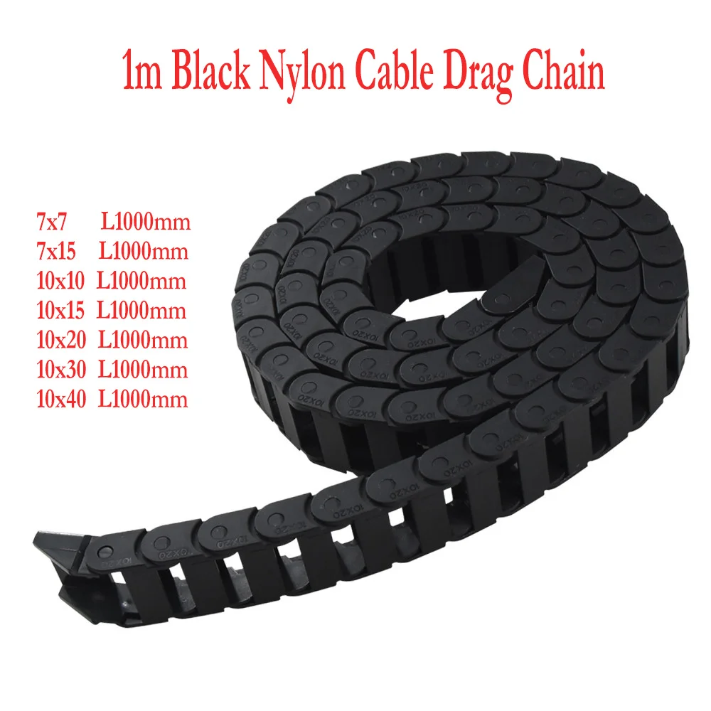 1m 7x7mm Nylon Cable Drag Chain Wire Carrier for CNC Router 3D Printer 