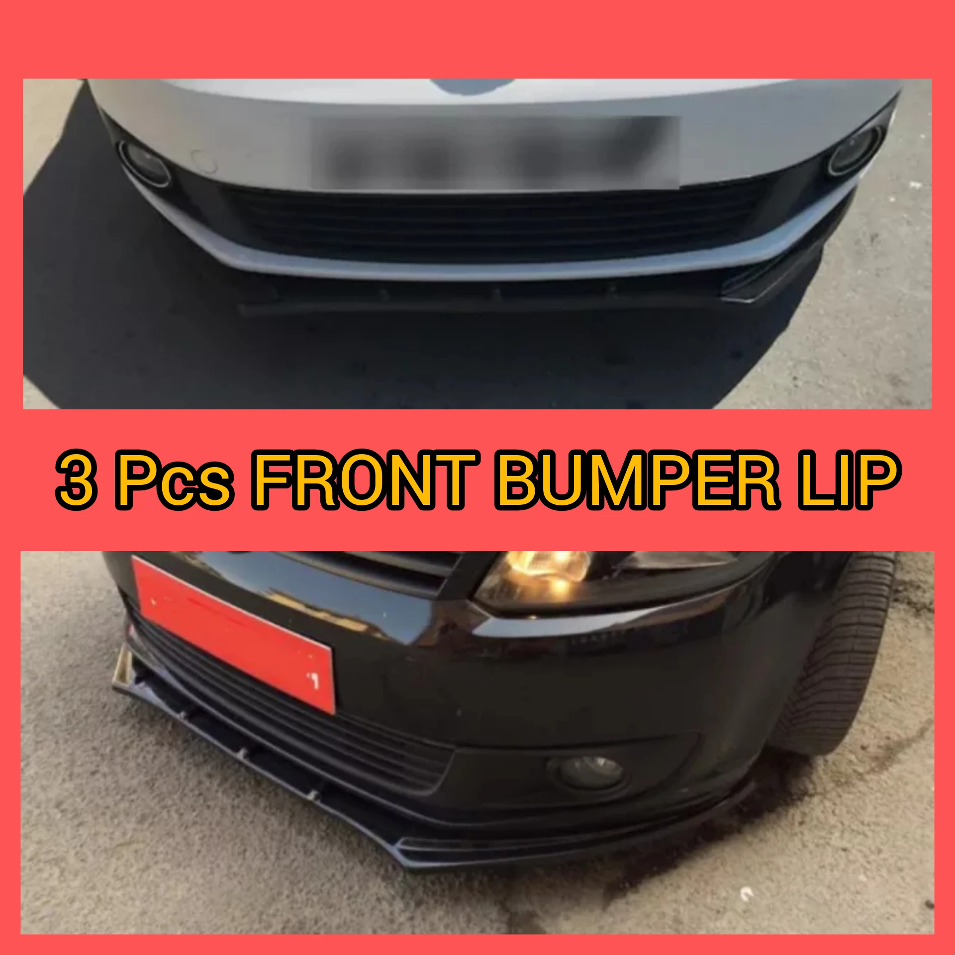 3 Pz Paraurti Anteriore Labbro Per Volkswagen Vw Caddy Body Kit Accessori Auto Spoiler Splitter Diffusore Lembo Paraurti Parti Esterne