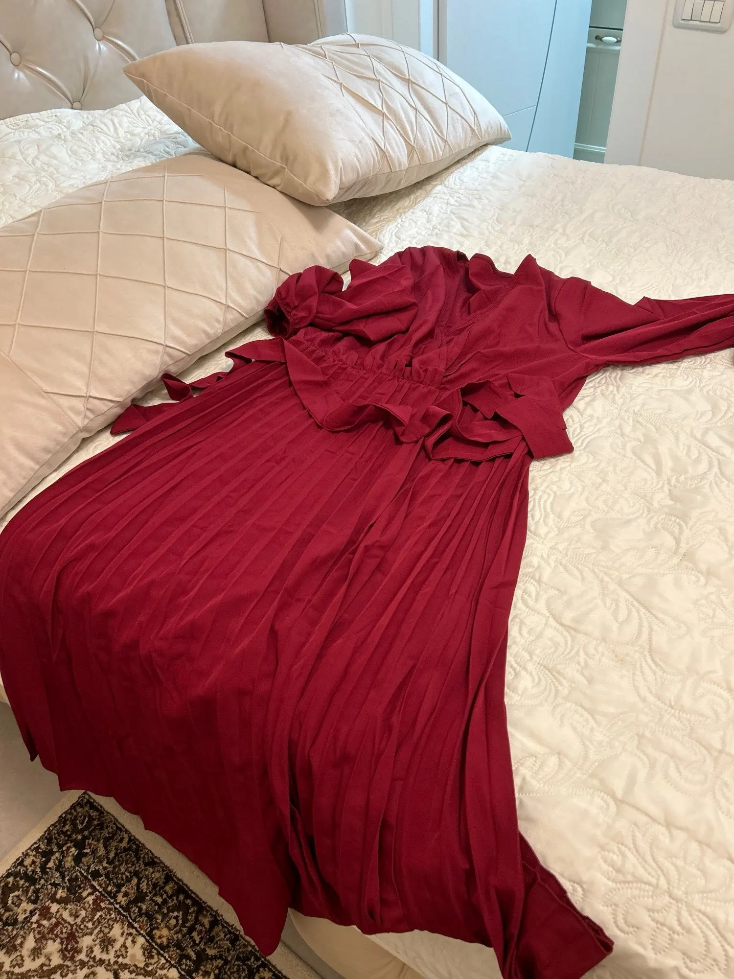 Robe maxi plissée photo review
