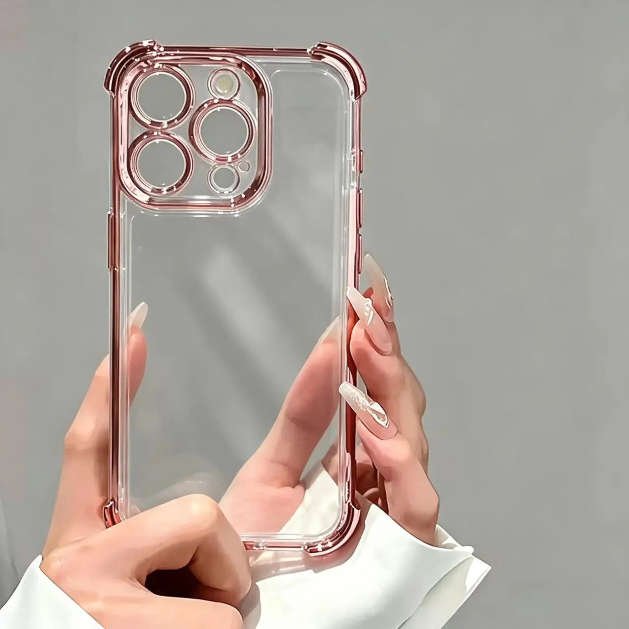 Customized DIY Photo Phone Case with Gold-Plated Corners and Shockproof Protection