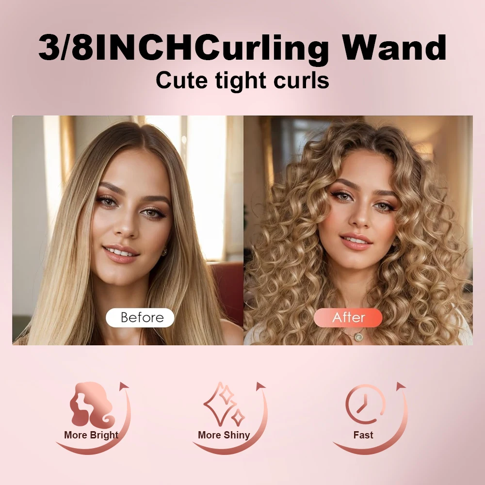 Hair Curler 9mm Electric Curling Iron Mini Perm Wool Teddy Iron