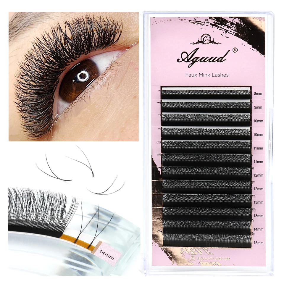 

AGUUD YY Shape False Eyelashes Woven Premium Soft Light Natural Eyelash Extensions Supplies Makeup Mesh Net Cross Lash YY Cílios