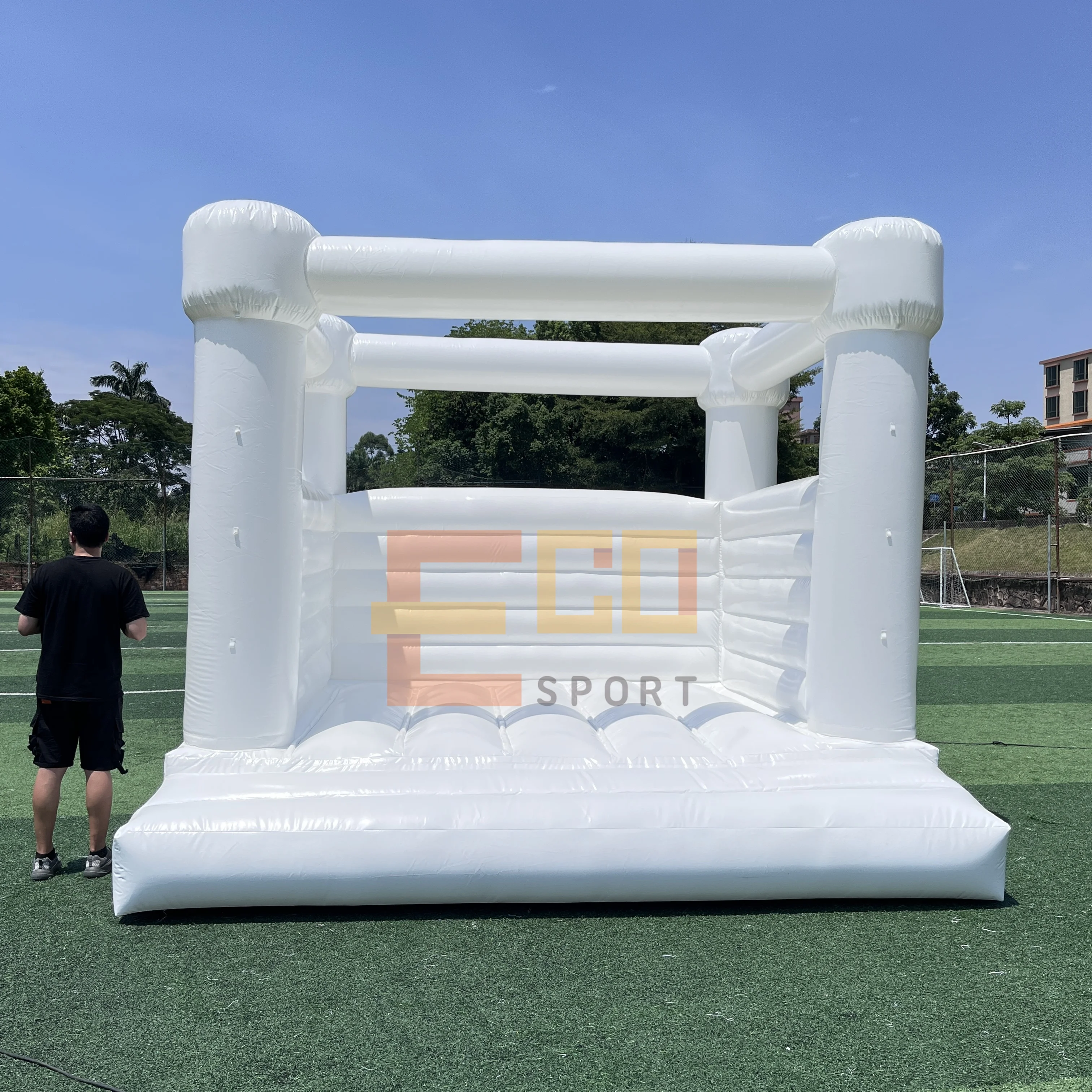 10ft Inflatable White Wedding Bounce House Air Bouncy Castle For Kids Adults Party Bouncer inflatable kids hippo bounce house slide climbing wall splash pool w bag