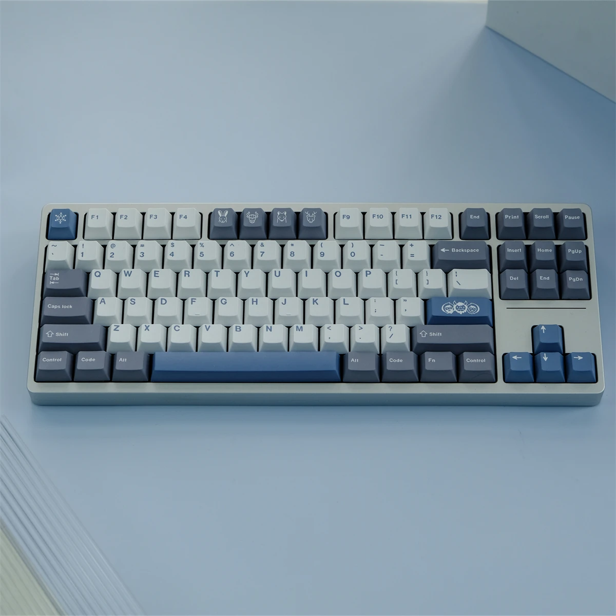 Chaves Gmk Arctic Keycaps Cereja Perfil Pbt Tintura Sublimação Teclado Mecânico Inglês Keycap para mx Interruptor com 1.75u Shift 129