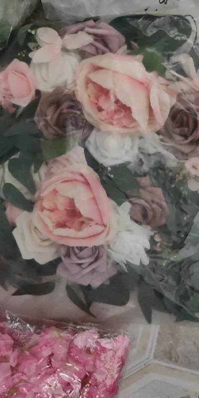 2pcs Wedding Decoration Flowers, Artificial Rose Wreaths,Suitable for Outdoor Decoration,Home Decoration,Wedding Arch Decoration photo review