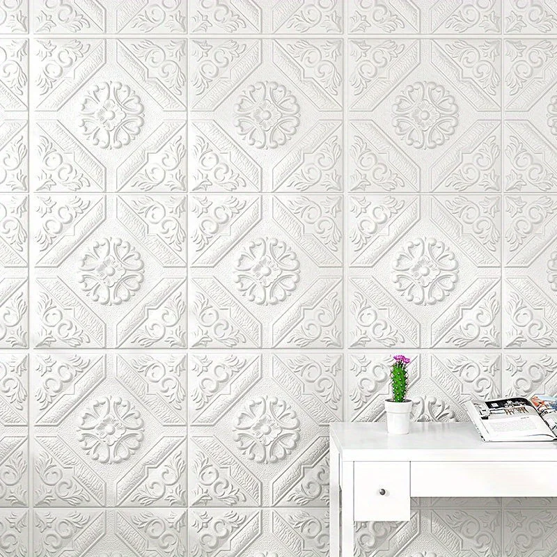 35*35cm Ceiling Roof Decoration Wallpaper Self-adhesive Bedroom 3D Waterproof Background Wall Wallpaper 2