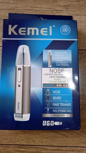 4in1 Rechargeable Nose Trimmer Beard Trimmer for Men Ear Eyebrow Nose Hair Trimmer for Nose and Ear Hair Removal Clean Machine photo review