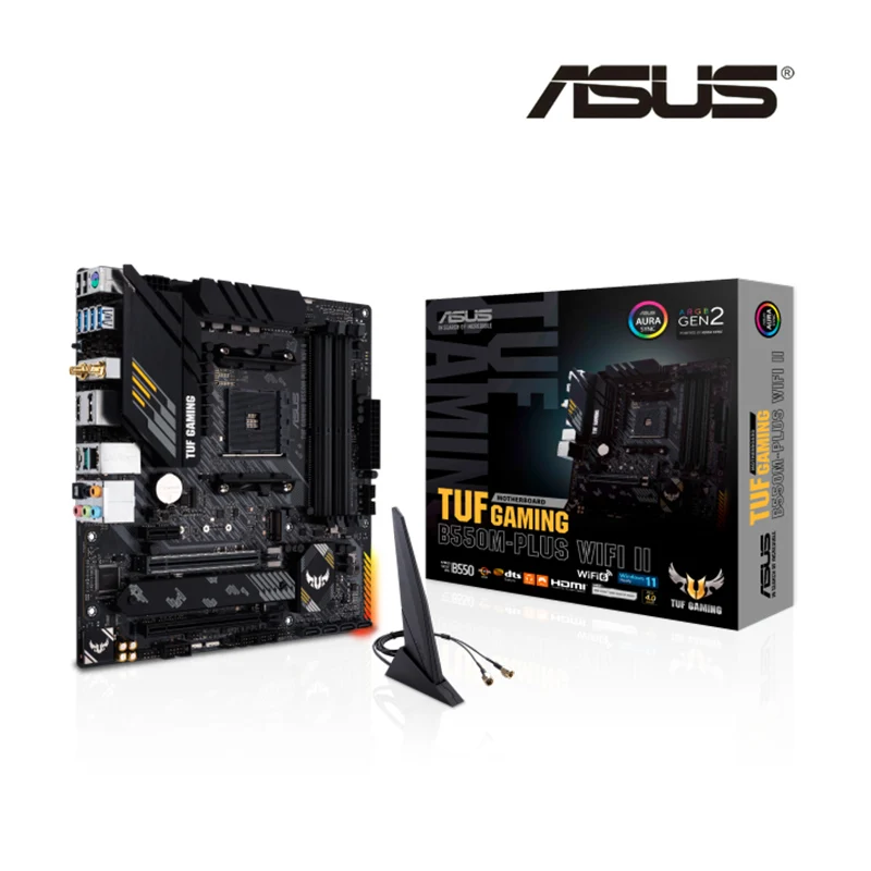 ASUS TUF GAMING B550M PLUS (WI-FI) New Micro-ATX B550M AMD B550 DDR4 4800(OC) MHz 128G M.2 SATA USB 3.2 데스크탑 소켓 AM4 CPU