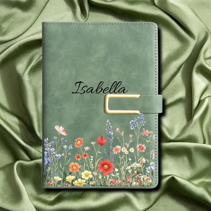 Elegant A5 Faux Leather Personalized Notebook
