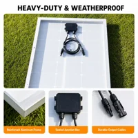 Panneau solaire en verre trempé de 120 watts avec cellule solaire monocristalline, panneaux photovoltaïques 18 V, étanche, durable, efficace pour chargeur de batterie 12 V/24 V, camping-car, balcon, camping. 7