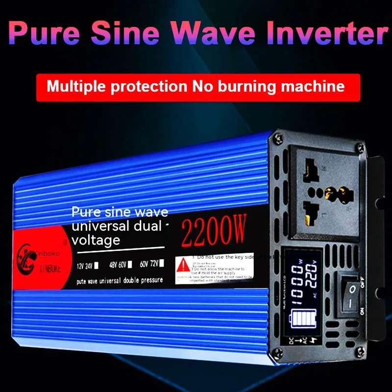 

Pure Sine Wave Inverter 2200W 3000W Power Double Voltage Car inverter DC 12V/24V to AC 220V Power Converter