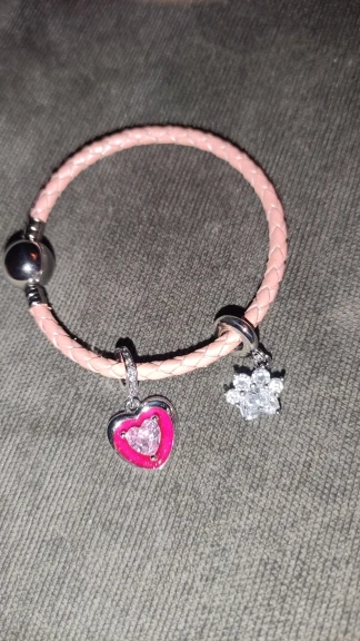 Abalorios de plata de ley 925 originales, colgante con estampado de pata de perro y gato, compatible con pulseras Pan, collares, joyería DIY para mujer photo review