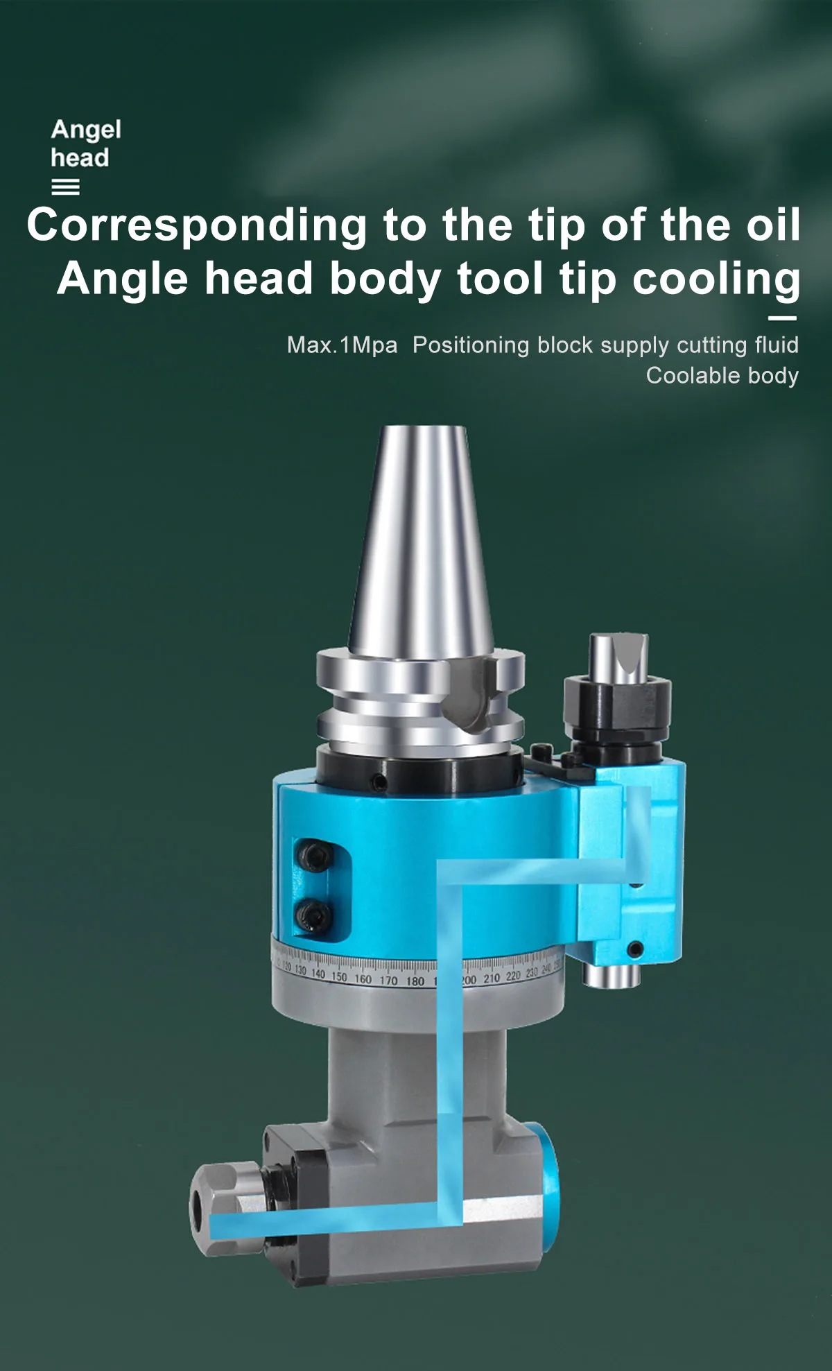 90° Angle Head CNC Milling Head Custom AG90-ER ISO BT CAT SK