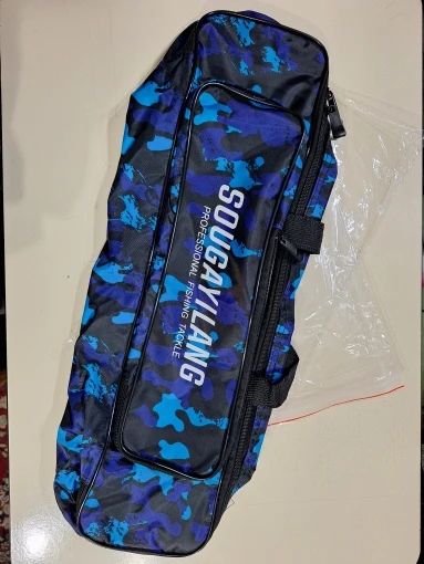Sougayilang Professional Fishing Rod Case 57cm Durable Oxford Bag Striped Pattern MultiFunctional Waterproof Fishing Gear Pouch photo review