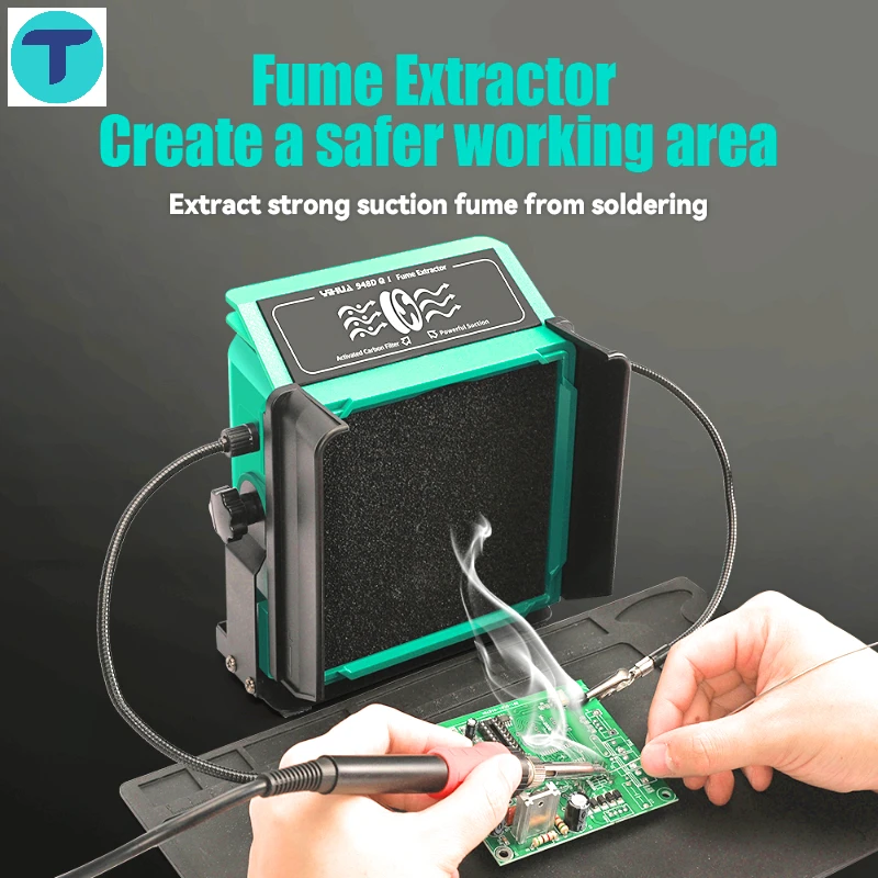 TPortableSmokeAbsorberMetalSolderFumeExtractorPurifierfor