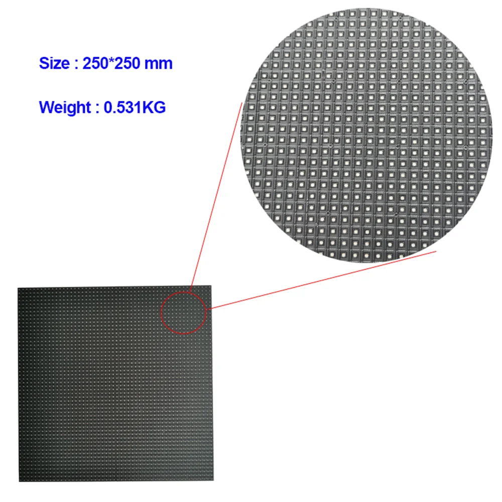 小さな間隔250x250mm会議室結婚式用ledディスプレイモジュール
