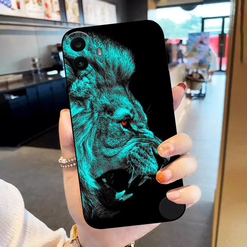 Floral Black Silicone Protective Bumper Case - Soft TPU Cover