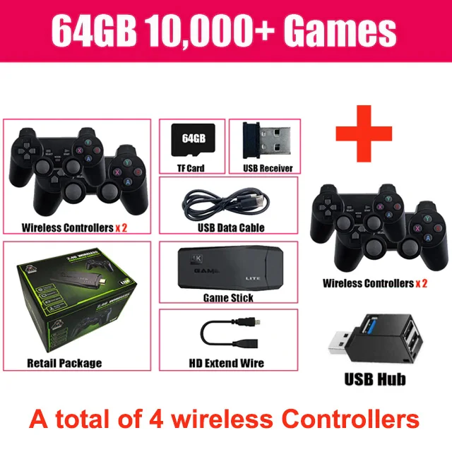 Newest 64G 128g TV M15 Game Stick Lite 4K Built-in 20000 Games Retro Game  Console for PS1 Gba Wireless Controller for Kid Xmas Gift - China Vending  Machine and Arcade Machine price