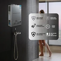 Efficace 6L chauffe-eau chaud gaz de pétrole liquéfié salle de bains chauffe-eau sans réservoir numérique en acier inoxydable chaudière instantanée Kits de chauffage 5