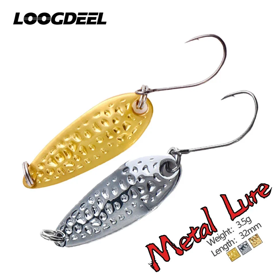 1PCS 3.2CM/3.5G Metal Spoon Fishing Lures Artificial With Sharp Hooks Hard  Bait Trout Wobblers Pike Fishbait Pecsa Tackle