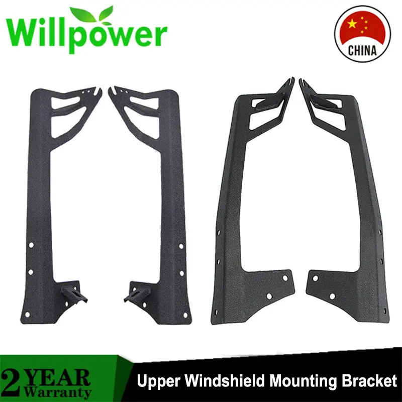 

Willpower 50" 52" inch A-Pillar LED Work Light Bar Upper Windshield Mounting Bracket for Jeep 2007-2017 Wrangler JK