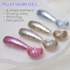 FZANEST Platinum Gel 15ml Nail Gel Colors Nail Art Paint metallic gel for Nails 4 Colors High Density Flash Nail Polishes 2024 4