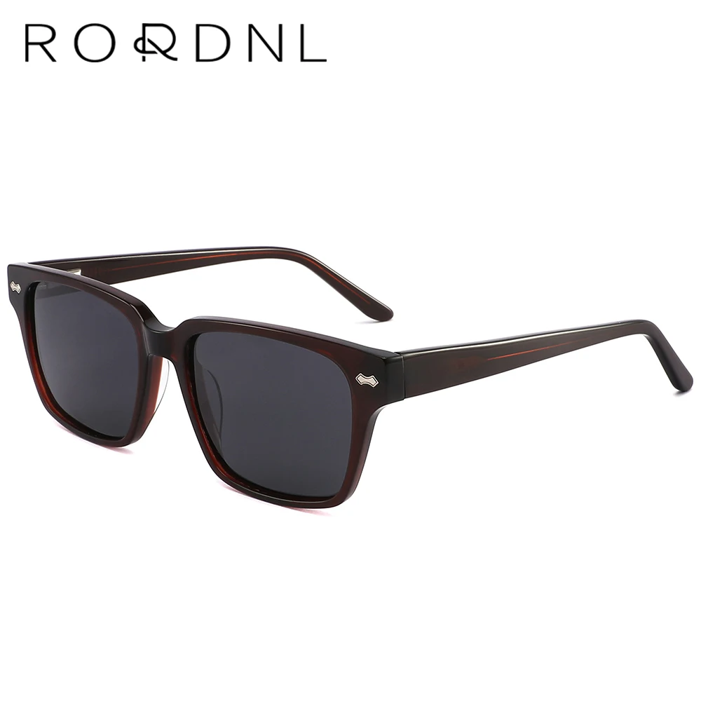 Polarized Men Sunglasses Square Retro Acetate Sun Glasses for Women