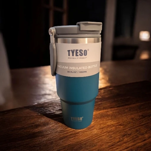 Tyeso 600/750/900/1050/1200ML Stainless Steel Thermos Bottle Car Coffee Cup Sports Water Bottles Keeps Cold and Heat Thermal Mug photo review