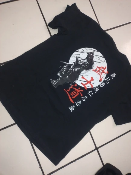 Samurai T Shirt Oversized Pump Cover for Gym