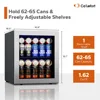 Ca'Lefort Stylish Small Beverage Refrigerator - 65 Can Capacity Cooler Mini Fridge for Ideal Home Bar Use and Efficient Storage 3