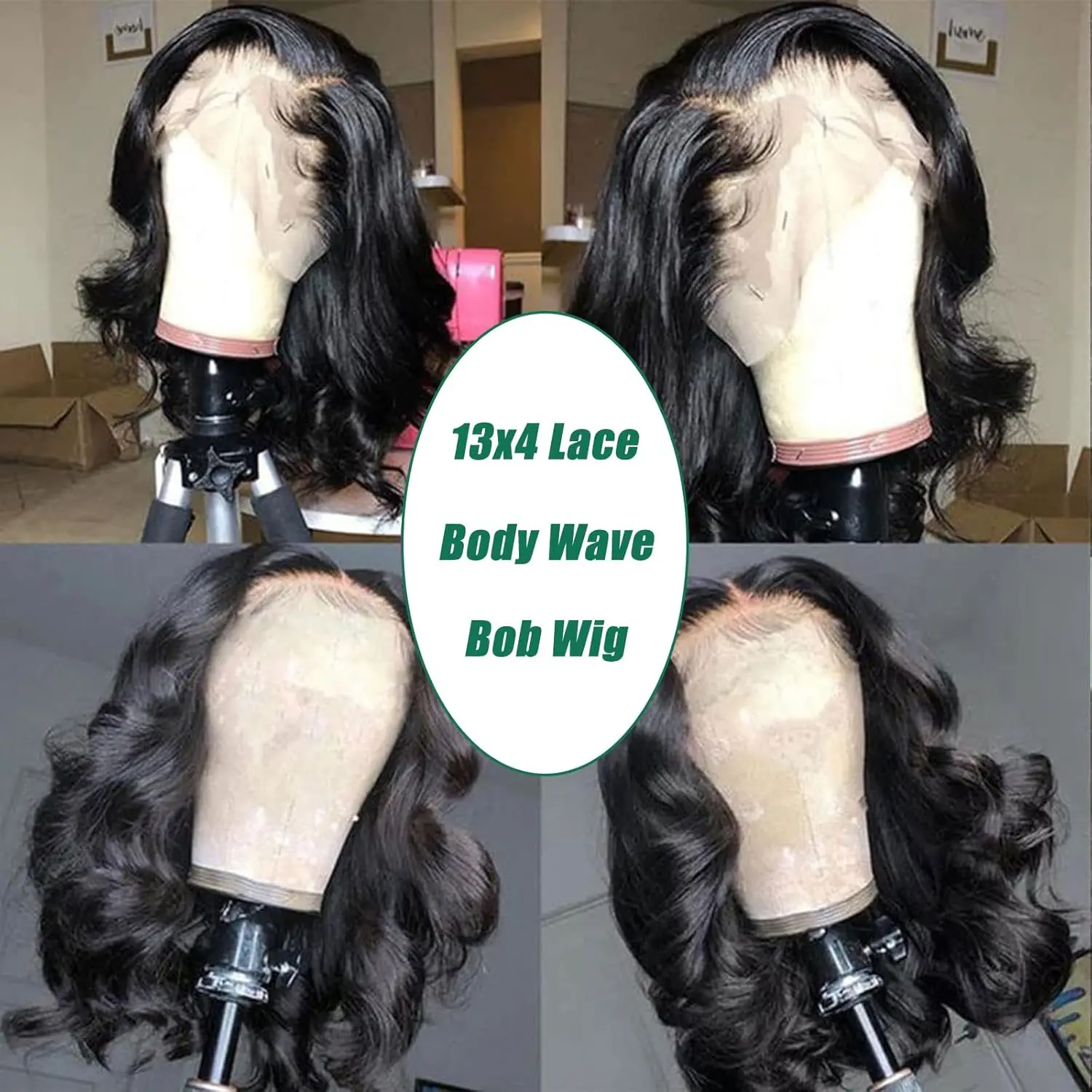 Bob Wig Human Hair 13x4 Frontal Lace Wig Body Wave HD Lace Front Wigs Human Hair Pre Plucked 99J,4/27 and natural Wigs for Women 3